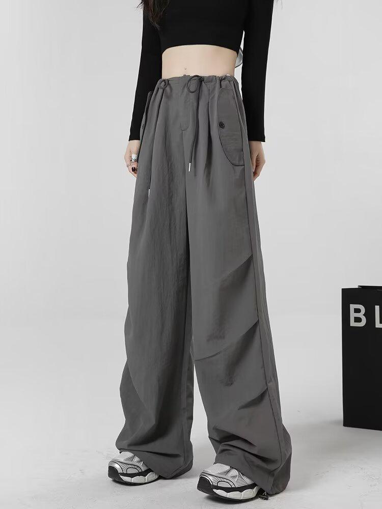 Women's American-Style Quick-Dry High-Waist Wide-Leg Summer Overalls 2024
