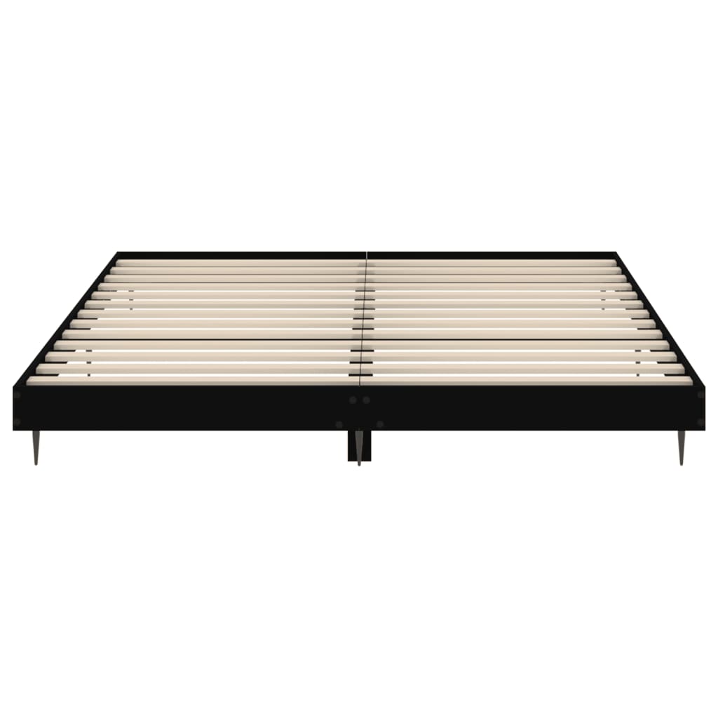 Bed Frame Black 200x200 cm Particleboard