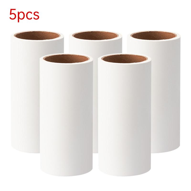 Tearable Roll Paper Sticky Roller Dust Wiper Pet Hair Clothes Carpet Tousle Remover  Replaceable Cleaning Brush  Accessories