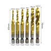 Multi-purpose High-Speed Steel Hex Shank Spiral Tap Drill Bit