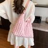 Underarm Bag Light Weight Tote Bag Plaid Fold Cloud Bag Pleated Bubble Shoulder Bag  Office Worker