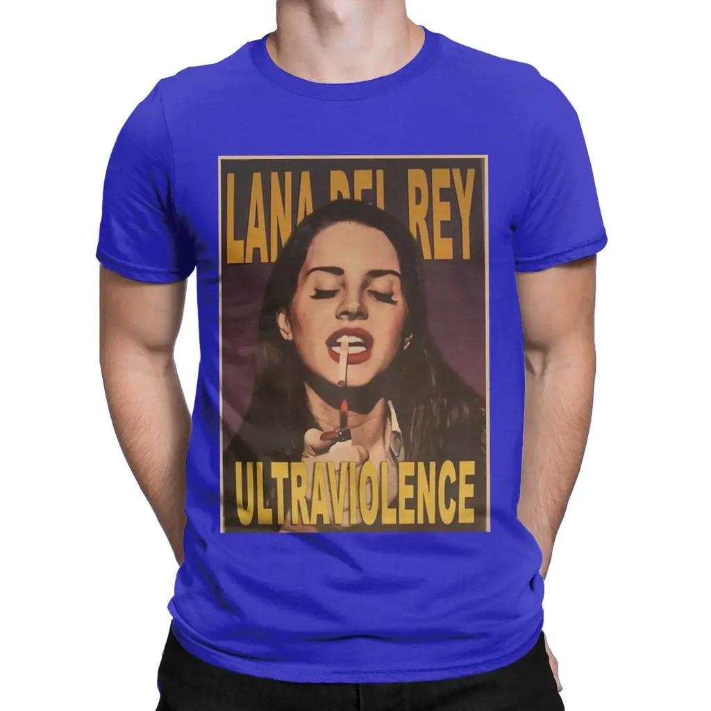 Lana Del Rey Music T Shirts for Men 100% Cotton Vintage T-Shirt O Neck Did You Know That There's Tees Short Sleeve Clothes