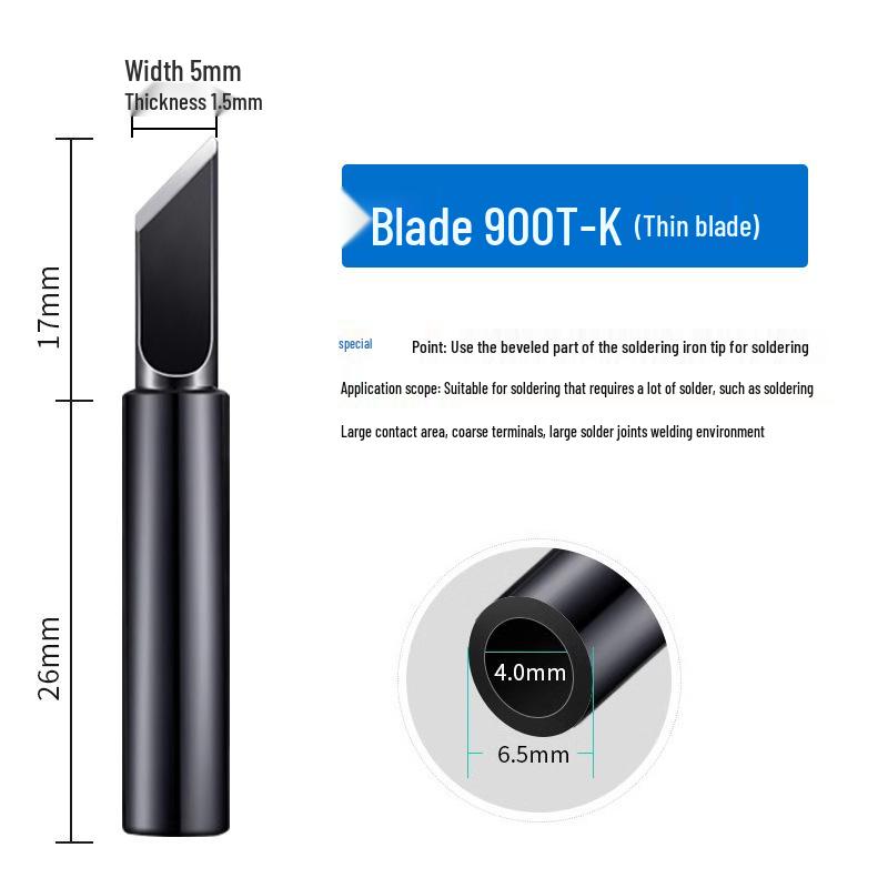 936 Internal Heating Soldering Iron Tip, Constant Temperature, Chrome & Black Diamond, Lead-Free