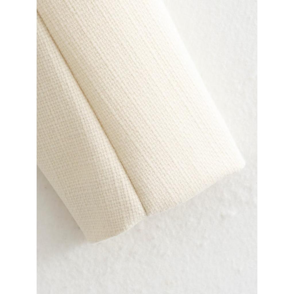 GMXIA Women's Vintage Casual Solid Color Print Autumn Winter Long Sleeve O-Neck Jackets & Coats