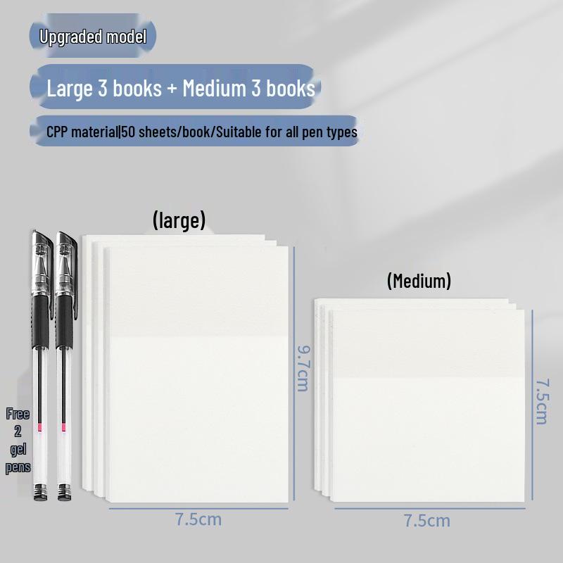 Transparent Sticky Notes: Writable, Adhesive, and Tearable Notepads Perfect for Students To Jot Down Notes and Highlight Key Points.