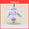Adorable Plush Bunny Keychain Doll Soft Toy With Bow Accessories In Pink And Purple