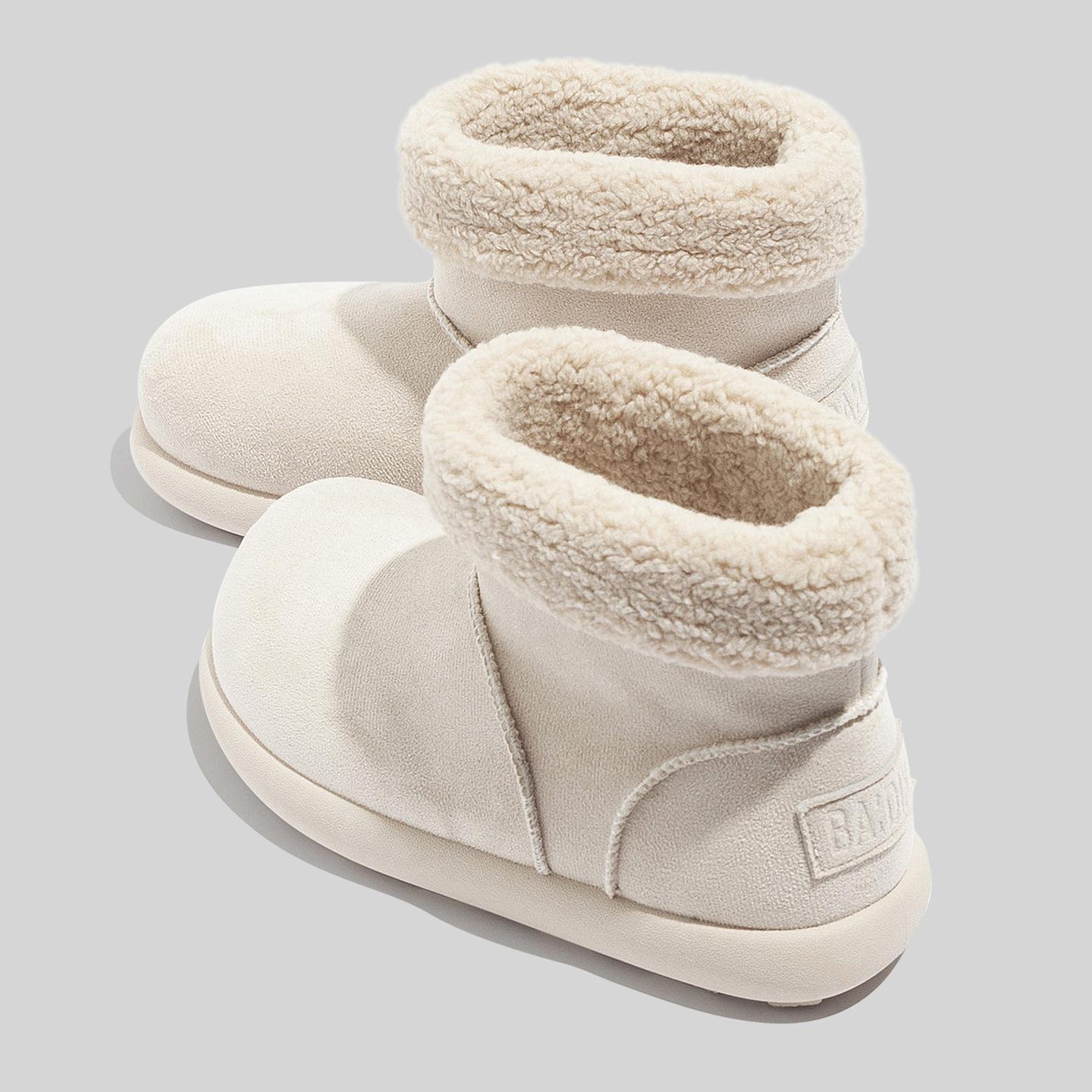 Snow boots new winter lamb wool short boots piled thickened ugly bread warm cotton shoes 35