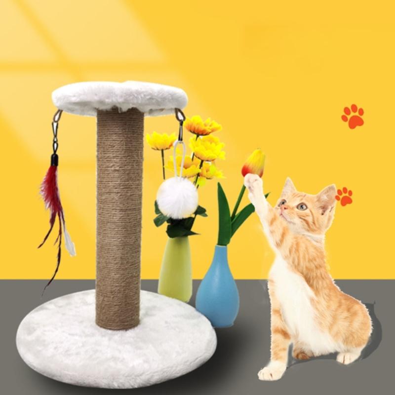 Sisal Cats Play Structure Cats Tree Scratching Post Indoor Cats Playgrounds Pet Supply for Indoor Cats