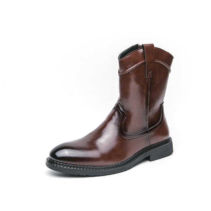 Casual men's long boots Fashionable and versatile design style Daily leisure business party Daily office adult Plus Size shoes