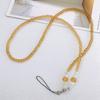Handmade Crystal Bead Nylon Phone Neck Lanyard - Transparent, Long, Couples' Design