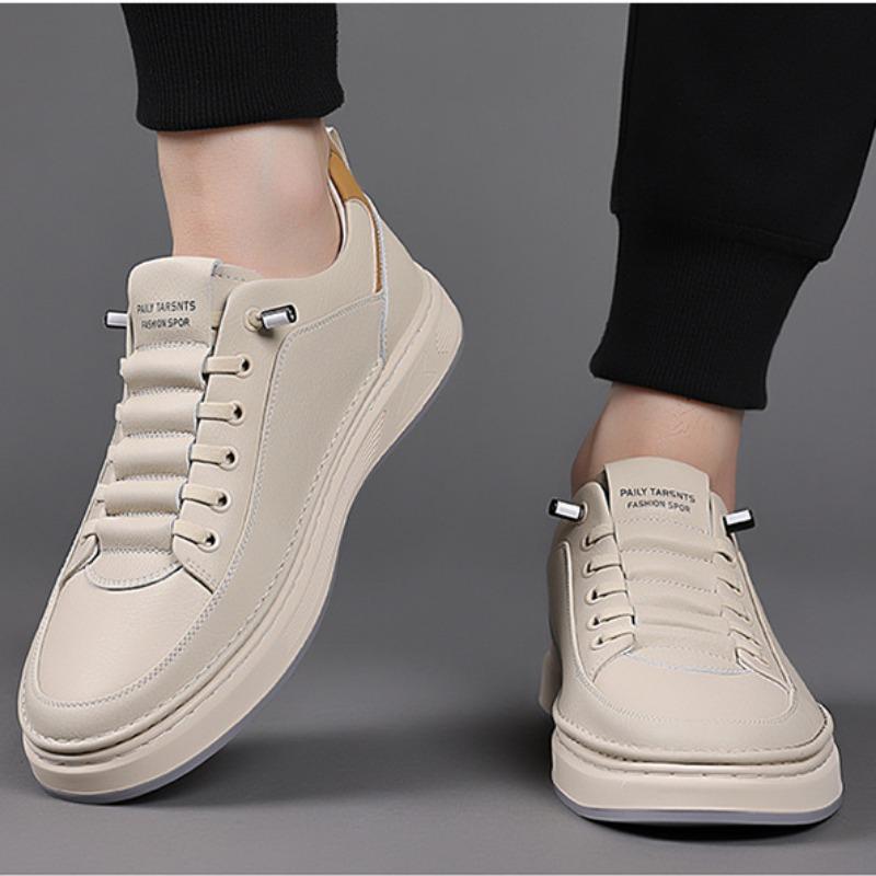 Fashion Fashion Platform Leather Casual Sneakers for Men Designer Soft-soled Men Board Shoes Spring Autumn New Light Male Sports Shoes