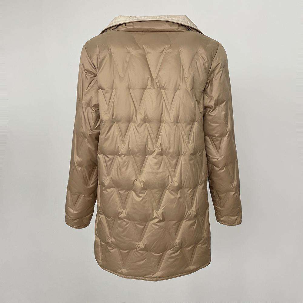 OFTBUY Осень-зима средней длины легкие пуховые пальто женские с воротником-стойкой — фото 7