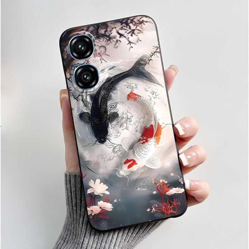 For Oukitel C58 Case Oukitel C58 Pro Cover Luxury Cute Love Rabbit Funny Pattern Black TPU Soft Silicone Protective Phone Case