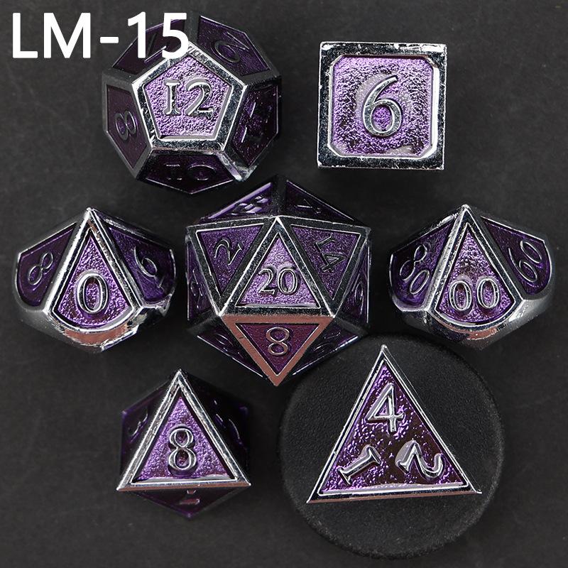 7 Pieces Metal Dices Set DND Polyhedral Solid D&D Dice Set, Used for Role-Playing Games Dungeon and Dragon Dice Games