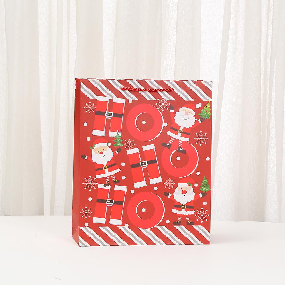 6/10pcs StoBag Christmas Party Paper Tote Bags Recyclable Gift Bags for Candy Cookies Classroom Exchange Winter Events