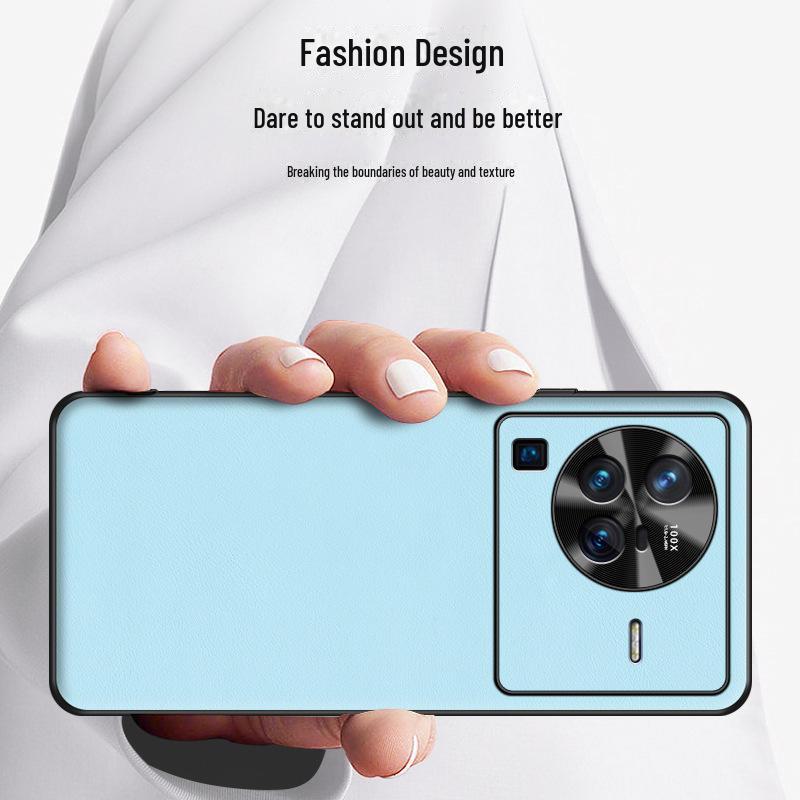 VivoX80pro Liquid Lederhülle: Anti-Fall, Anti-Fouling-Schutzhülle, einteilig. Ideal für Ihr Telefon!