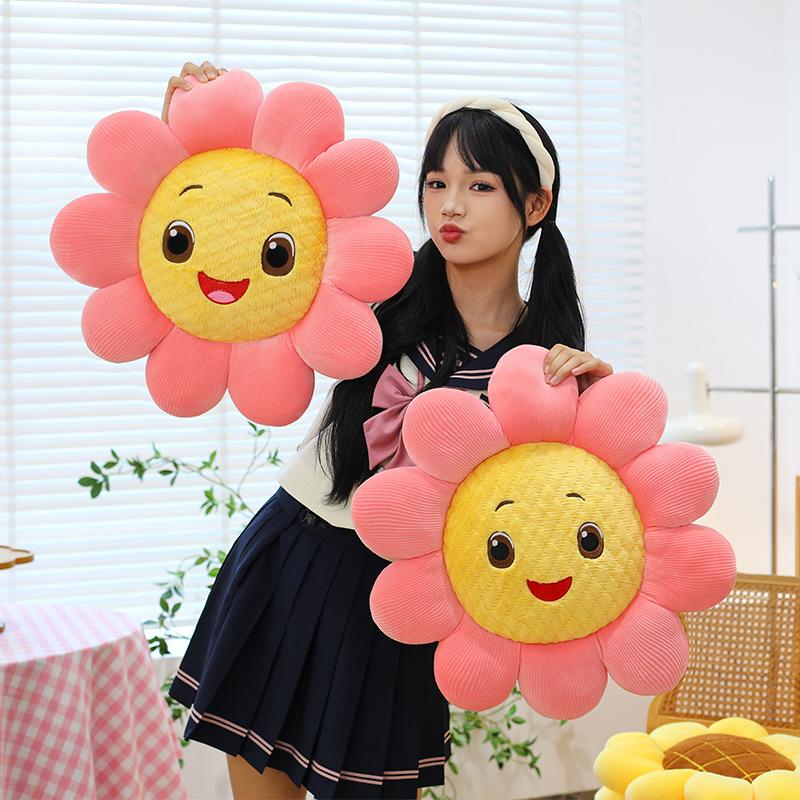 Sunflower Seat Cushion Sunflower Chair Cushion Flower Throw Pillow Bedside Pillow Tatami Bay Window Sofa Decorative Cushion
