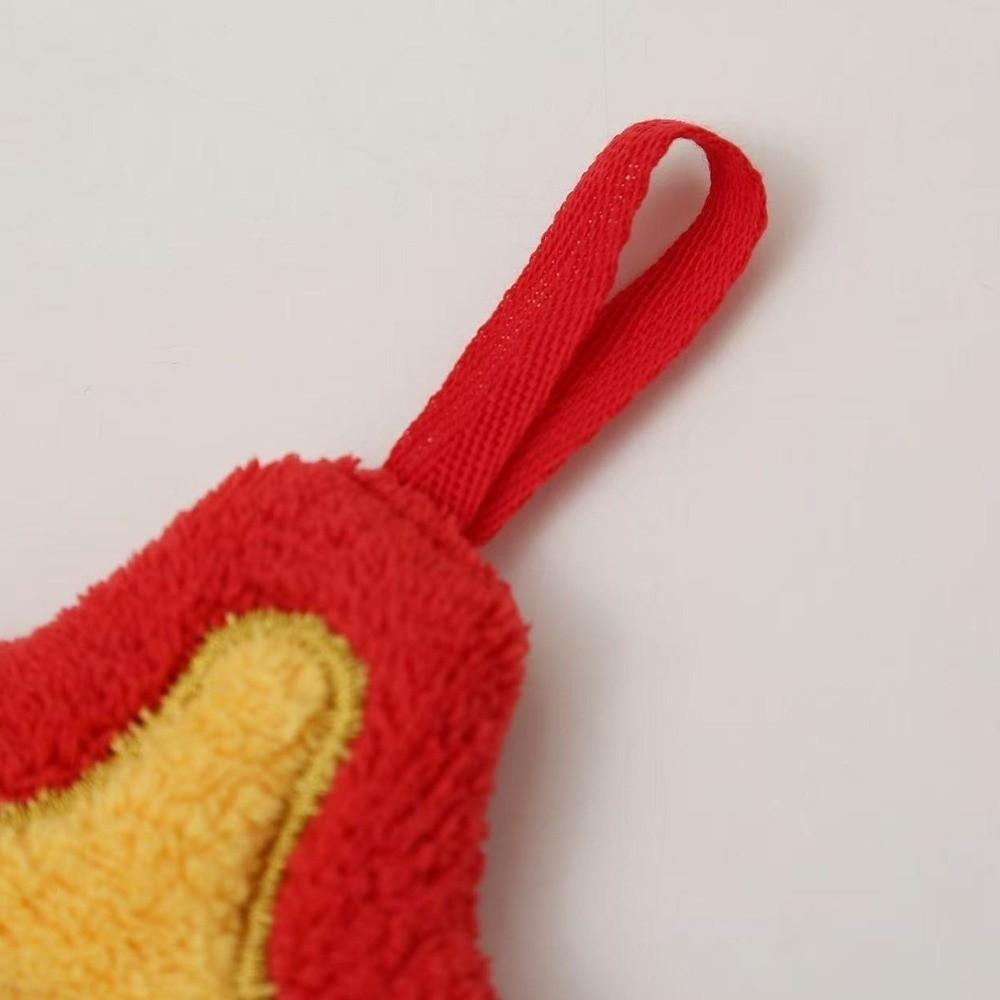 Quick Drying Hand Towel Gourd Shaped Soft Absorbent Kitchen Towels Blessing Coral Fleece Wash Hand Towel New Year Decoration
