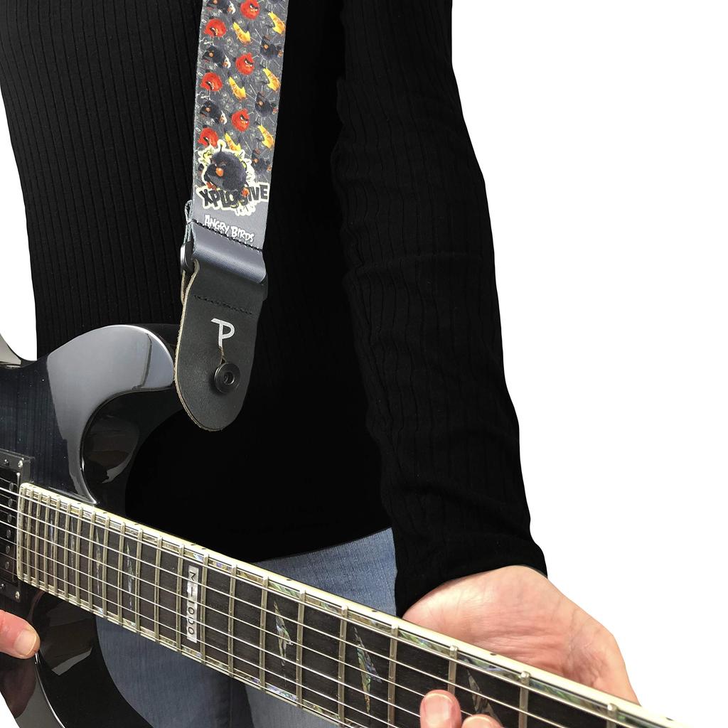 Officially Licensed P Leathers Angry Birds Design Guitar Perri's Ltd. Strap, 2-Inch