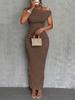 2026 New Wave Pattern One-Shoulder Dress - In Stock