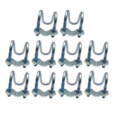 10Pcs Double  Screw Bolt Fixator Buckle Crosses Pipe Clamp for Farm Garden Greenhouses Water Plant Nursery