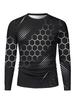 Langarmshirt Herren-Langarmshirt mit Rundhalsausschnitt, stylisches Oberteil mit bunten Prints