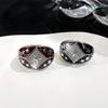Star Retro High-End Ring Niche Design Enamel Dripping Oil Index Finger Ring Tide Retro Style Fashion Personalized Ring