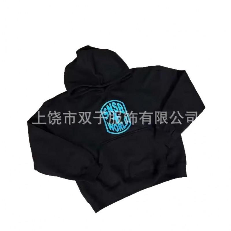 Teens Hoodie Set Letter Print Loose Fit Casual Sweatshirt Men Women
