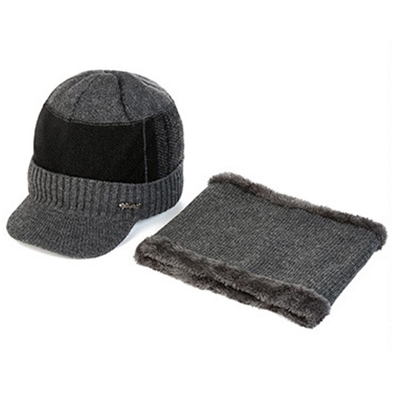 2/1PC Winter Hats Knit Cap Men And Women Velvet Hat Coral Fleece Scarf Outdoor Riding Hat Warm Plus Velvet Neck Protect Cap