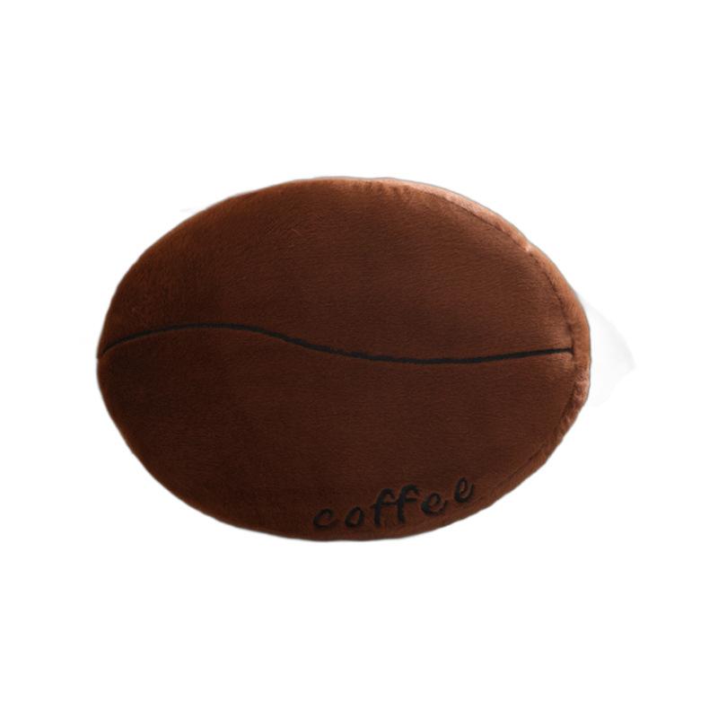 Cartoon Coffee Bean Throw Pillow Plush Toy Fun Coffee Bean Doll Girl Bag Keychain Pendant Rag Doll