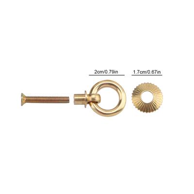 4pcsCelsiuspack   Simple Vintage Pull  S Cosmetic Case Jewelry Box Attachment Handle Brass