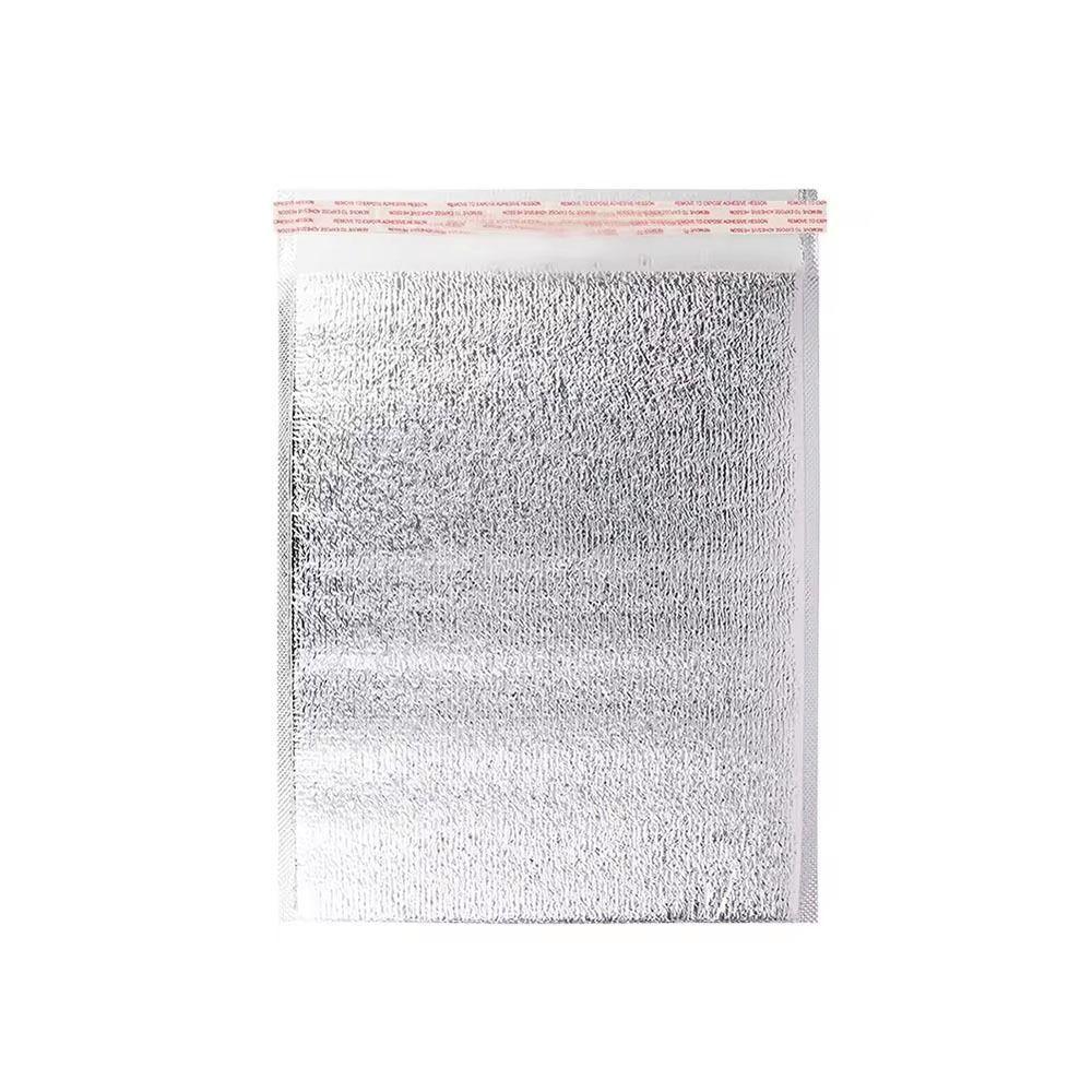 50Pcs/Pack Ice Cold Warm Aluminum Foil Bag Food Thermal Drink Storage Insulation Bag Delivery Carrier with Closure Cooler Bag