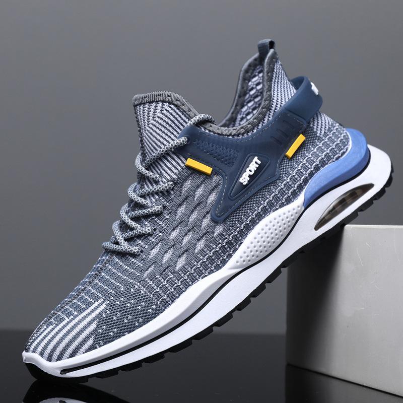 2025 new foreign trade men's shoes summer mesh shoes breathable fly-woven versatile fashion trend running shoes