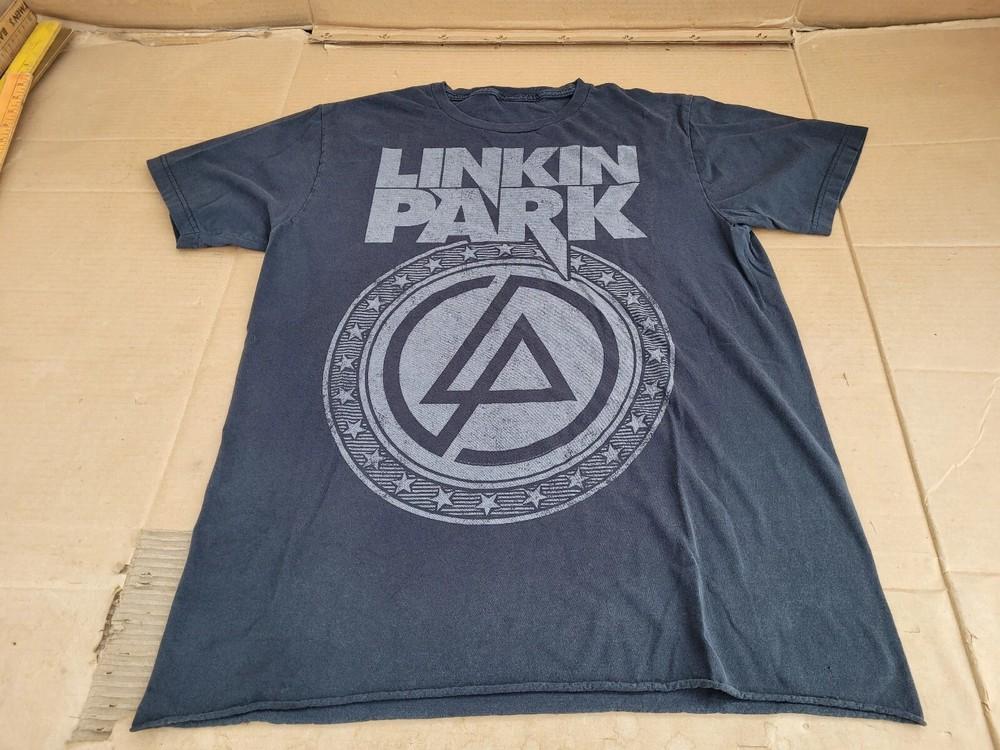 Футболка с концертом Linkin Park Винтажный стиль Репринт Y2K Рок-группа Черная Унисекс Футболка S