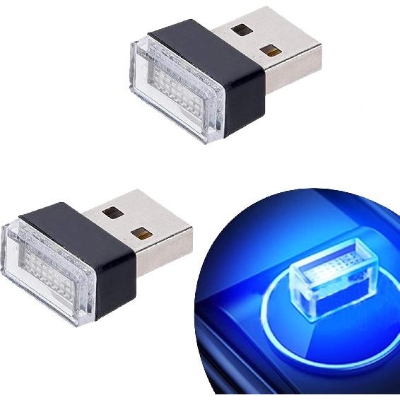 Febrytold Red Universal Mini USB LED Car Interior Ambient 2 Pcs | Resistant to Dust and Splashes, Easy to Clean. The Vehicle Lights up When Powered