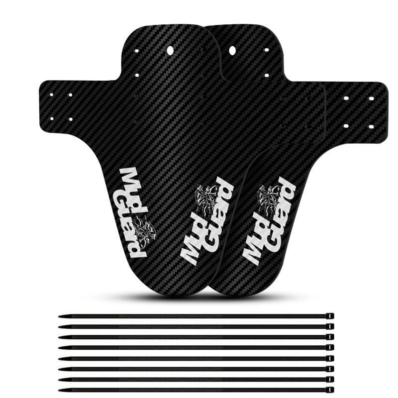 2Pcs Mountain Bike Mudguard 3D Carbon Fiber Twill MTB Fender Front/Rear Tire Wheel Universal Suitable For Disc Brake Bicycle