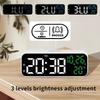 Brightness Adjustment Large Digital Clock Voice Control Alarm Clock  for Living Room