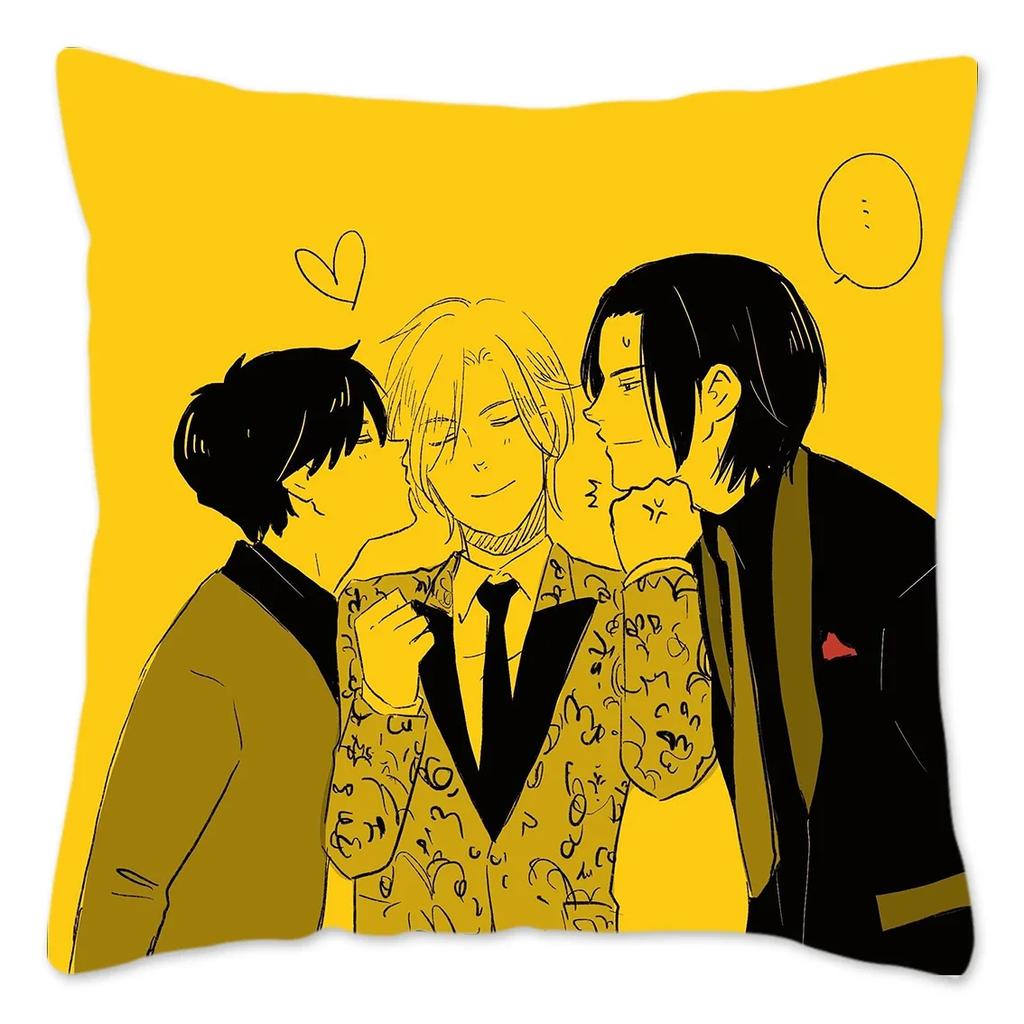 BANANA FISH Anime Cushion Cover for Sofa Throw Pillow Cover Home Decoration Polyester Pillow Case Japan Manga Housse De Coussin