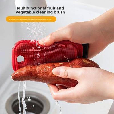 Kitchen Fruit and Vegetable Cleaning Brush Vegetable Fruit Brush Bendable Multifunctional Sink Cutting Board Brush