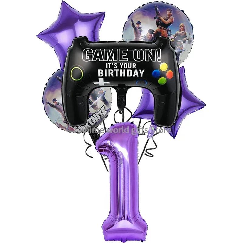 Perfect Fortnite Game Theme Party Decorations for Boys Action Figures Banner Cake Kids Birthday Party Tableware Decoration Backgrounds