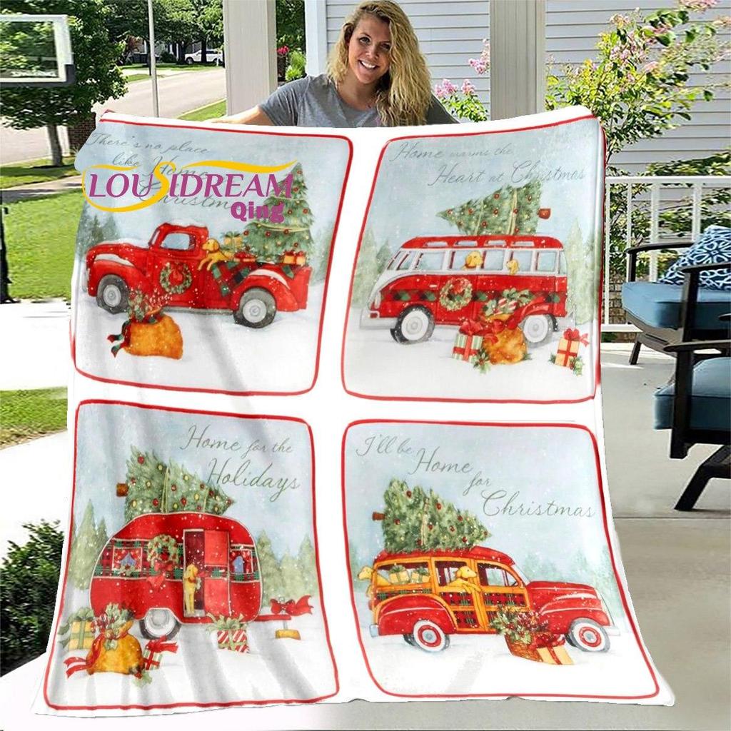 Blanket Throw Merry Christmas Soft Blanket Dust Cover Sofa Bed Blankets for Adults Home Decotation