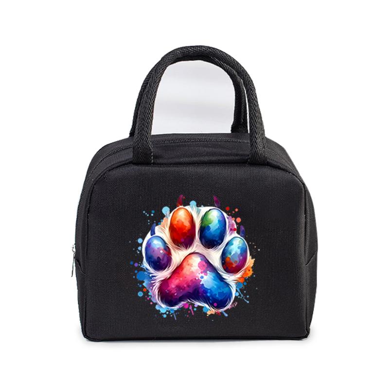 Portable Lunch Bags Dachshund Heartbeat Print Women Men Thermal Insulation Lunch Box Children School Lunch Bento Storage Handbag