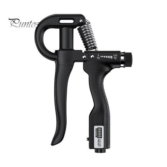 

Тренажер для укрепления хвата с регулируемым сопротивлением 5-120 кг, отображение данных в реальном времени, тренажер для укрепления предплечий для музыкантов и спортсменов чёрный