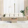 VidaXL Ensemble de canapé de jardin 5 pièces avec coussins Beige Rattan Acacia 3347890