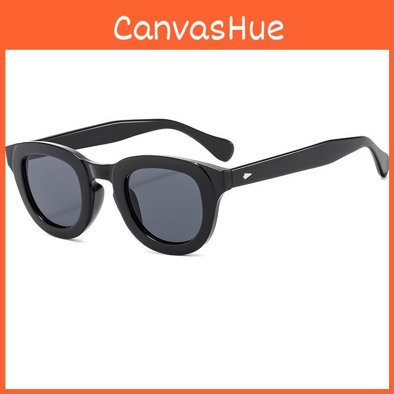 Retro American Style Round Sunglasses With Uv400 Protection For Outdoor Travel And Fashion