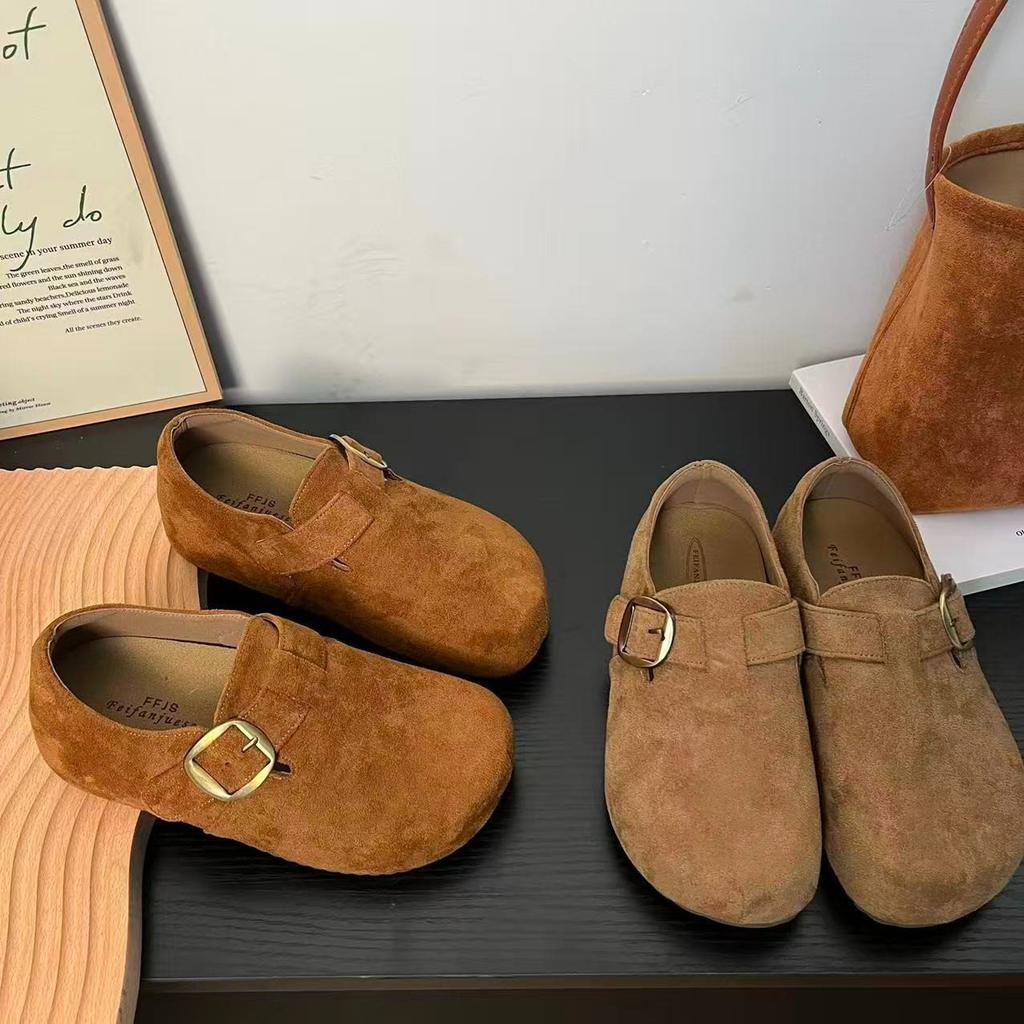 All-inclusive Ein-Pedal-Schuhe Boken dicksohlige Innenhöhe Erhöhung 2025 einzelne Schuhe neu hässlich süß Boken Schuhe Damen Doudou Schuhe Herbst