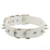 DIEZI Harajuku Bílý PU Kožený Kroužkový Choker Náhrdelník Pro Ženy Muže Vintage Gotický Hip Hope Nastavitelný Límcový Náhrdelník Šperky