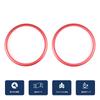 Hcilloend Air Conditioning Vent Covers for New Fiat 500 Aluminum Easy Decorative Interior Custom Set of 2 (2016-2024), Alloy, Installation, Stick-On,