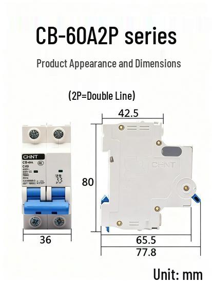 CHINT Electric Vehicle DC Circuit Breaker 80A/100A, 12V-120V MCB Air Switch