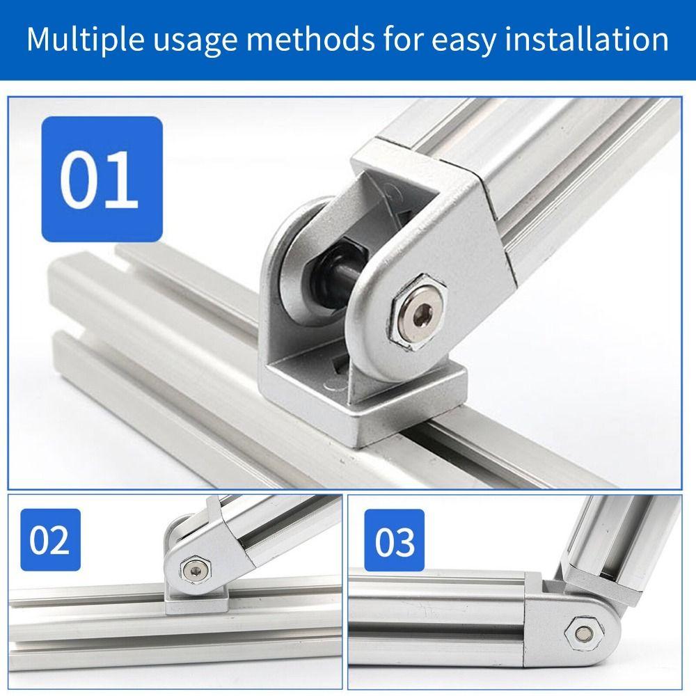 Sliding Base Pivot Joint Connector Right Angle Connector  Industrial Aluminum Profile